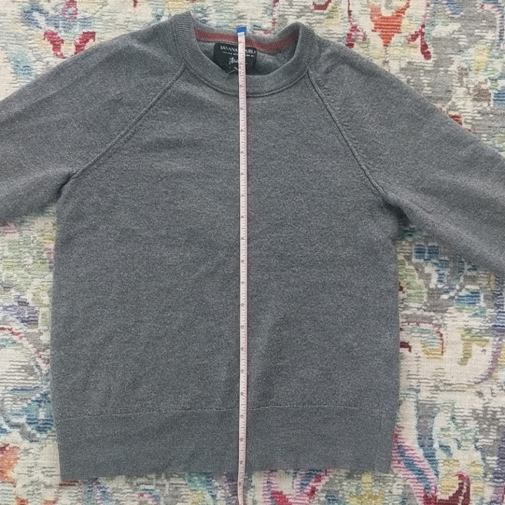 ☀️ Italian Merino Yarn Gray Sweater - S - Picture 5 of 12